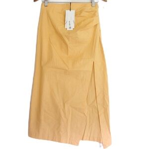 Zara Linen Open Slit Skirt